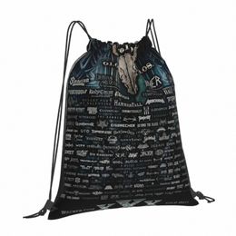 wacken Open Air Inspiratial Drawstring Backpacks Designed Positive Vibes School Cam Use Canvas F4M3#