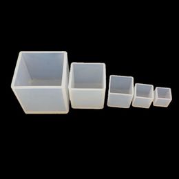 Moulds Square Cube Sile Resin For Polymer Clay Crafting Epoxy Jewellery Making Tools 5 Size Drop Delivery Equipment Dhgarden Dh2Fg