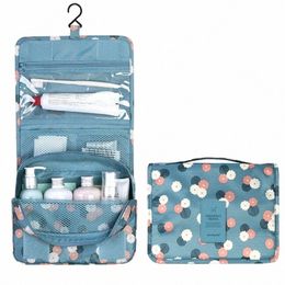 polyester Hook Cosmetic Bag Women Makeup Bag High Capacity Toiletry Storage Pouch Travel Make Up Organiser Waterproof Beauty Bag 52Jo#
