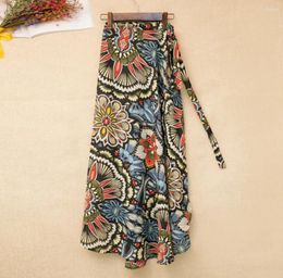 Skirts Long Fashion Clothes Y2k Skirt Casual Vintage Summer Women Clothing Streetwear Ethnic Style Beach Vestido De Festa