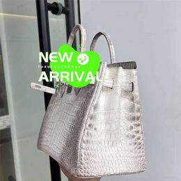 Designer Himalaya Crocodile Handbag Tote Bags 2024 New Nile Platinum Bag Leather Bag Genuine Handheld Skin Womens Bag WN-NDMV