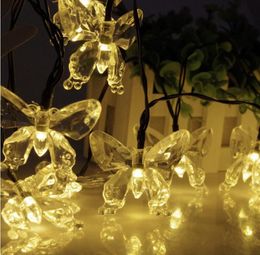 LED Strings Outdoor Patio Garden Lawn Path OriGlam 20 LEDs Solar Powered Twinkling Butterfly String Lights7538171