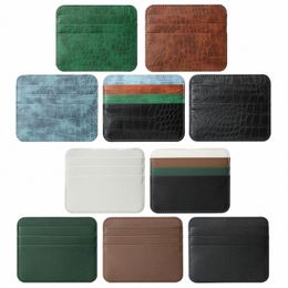 new Slim Pu Leather Men's Coin Mey Card Wallet Male Thin Mini ID Busin Credit Card Holder Small Cardholder Purse for Women I7W0#