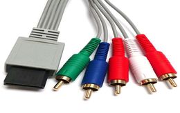 100pcs 18m Component 1080 P HDTV AV Audio Adapter Cable Cord Wire 5 RCA AV Cable F for Wii Wi i U console5419422