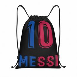 mis 10 Soccer Artistic Drawstring Bags Men Women Foldable Gym Sports Sackpack Football Training Backpacks 47gC#