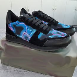 New Fashion Designer High quality printing casual shoes for men and women Lace-Up Canvas Leather splice ventilate comfort all-match Sports shoes DD0415H 38-44 9