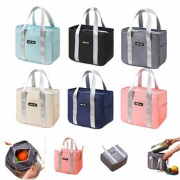 insulated Lunch Box Thermal Bag Large Capacity Work Food Delivery Storage Ctainer for Women Cooler Tote Travel Picnic Pouch M9TU#