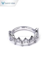 Wedding Rings Tianyu Gems DEFVVS Diamond Women Exquisite 10K14K18K White Gold Engagement Band Customised Diamons Jewellery 2208268878244