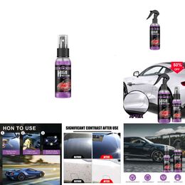 2024 Car Body Quick Coating Spray Cleaning Nano Polishing Paint Scratch Repair Agent Ceramic Coating Auto Clean Curing Agent 30/100Ml