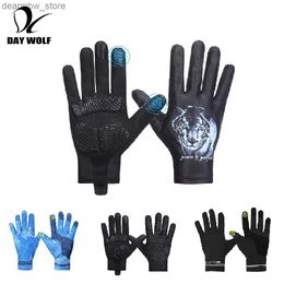 Cycling Gloves DAY WOLF Outdoor Camping Summer Cool Gloves Sunscreen Touch Screen Fishing Sports Bicyc Men and Women Climbing L48