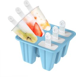 Popsicle Molds 6 Pieces Silicone Ice Pop BPA Free Mold Reusable Easy Release Make 240415