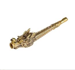 Newest Dragon Head Brass Tips Smoking Pipe Tobacco Hand Cigarette Philtre Metal Pipes 5 Styles Innovative Design Tool Accessories1652574