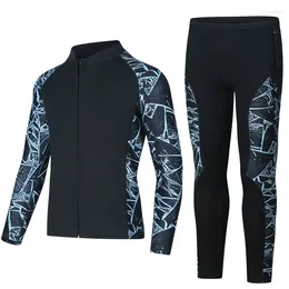 Women's Swimwear 3MM Diving Suit Split Long-Sleeved Thickened Warm Swimming Cold-Proof Wet Men And Women Surfing