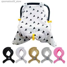 Stroller Parts Accessories 2 pieces/batch of baby Coloured car seat accessories plastic push chair toy clips Pram cart Peg to hook cover blanket mosquito Q240416
