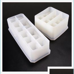 Molds Diy Epoxy Storage Box Sile Mold 9 12 Grid Rec Boxes Case Resin Jewelly Accessories Holder Making Drop Delivery Jewelry Dhgarden Dhe56