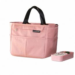 portable Lunch Box Insulated Thermal Bag Picnic Food Cooler Pouch Large Capacity Shoulder Bento Storage Bags for Women Children Q4Cz#