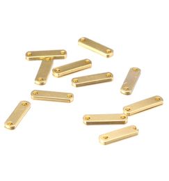 100pcslot 1541mm Blank Plates small Hand Stamp Tags Personalised Bar Connector for DIY Metal Bracelet Jewellery Findings wholesal6944525