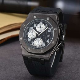 Hot Selling Multi Functional Men's Watch Running Seconds Sports Fashion Calendar Quartz Tape