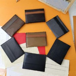 PORTE CARTES DOUBLE card holders leather mini wallet class Business Mens Womens Unisex Pocket Coin Purse Designer Wallets for Men5573596