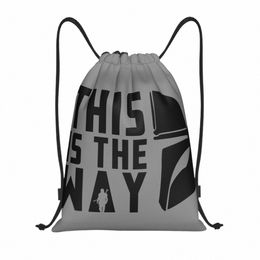 tv Show Drawstring Backpack Women Men Gym Sport Sackpack Foldable This Is The Way Training Bag Sack N1Rk#