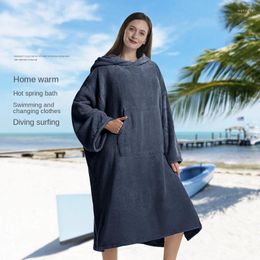 Towel Bath Extra Large Thick Hooded Beach Changing Robe Poncho Soft Quick Dry Towelling Home Thermal Pajamas For Adults