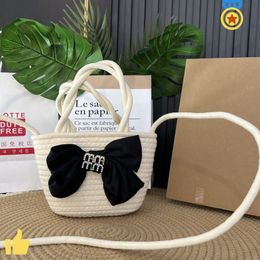 Women's brand designer fashion bag woven bag mini shopping bag spring handbag shoulder bag