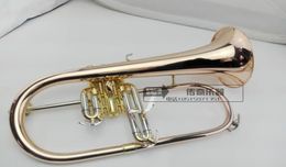 Flugelhorn B flat professional Phosphorus copper Trumpet musical instruments Brass Trompete horn 7034021