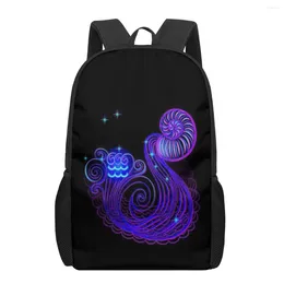 School Bags Art 12 Constellations 3D Print Backpack For Boys Girls Teenager Kids Book Bag Casual Shoulder Large Capacity