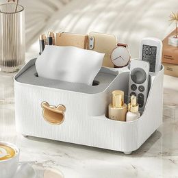 Storage Boxes Desktop Tissue Box Bear Desk Organizer Remote Controller Glasses Pencil Holder Napkin Container Paper Towel