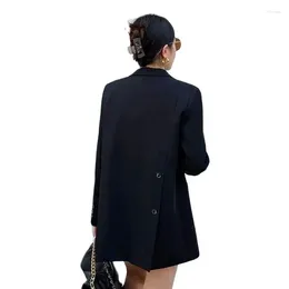 Women's Suits 2024 Spring Autumn Black Blazers Suit Coat Korean Loose Casual Blazer Jackets One Button Office Ladies Tops