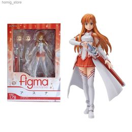 Action Toy Figures 15CM Anime Figure Sword Art Online Yuuki Asuna Action Figure Standing Figure Toy with Action Face Swap PVC Collectible Gift Y240415