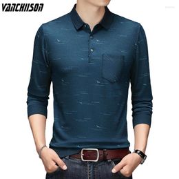 Men's T Shirts Men Long Sleeve Shirt Tops Turndown Collar For Spring Birds Dad Father Male Fashion Clothing Plus Size 4XL 100KG 00465