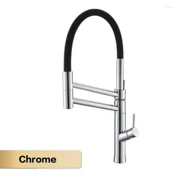 Kitchen Faucets Chrome Modern High-end Brass Faucet Magnetic Suction Design Single Handle Cold & Dual-control 2-function Sink Tap