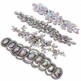 cuier 1piece Bride Dr Belt rhinestes crystal AB appliques women DIY all glass strass for wedding dr accories sewing z7fa#