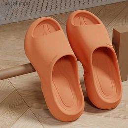 Slippers Thick Platform Bathroom Home Men Sport Casual Soft Sole Eva Beach Slides Woman Sandals 2024 Summer Non-Slip Flip Flops H240416