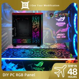 Towers Chassis RGB Panel PC Case Shroud Customise ARGB DIY VGA Backplate Cabinet Cover Colourful AURA SYNC MOD Plate Computer Cases 5V