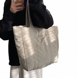 iskybob Women Puffer Tote Bag Puffy Purse for Women Lightweight Nyl Shoulder Bag Padding Handbag Large Capacity Shop Bag z79y#