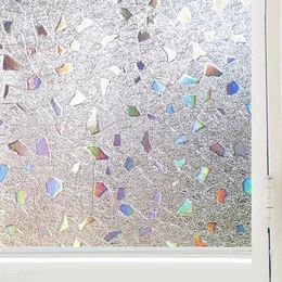 Window Stickers 3D Laser Decorative Film Glass Sticker Privacy Self-adhesive Electrostatic Heat Transfer Bedroom Door Home Decor