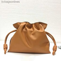 Women Fashion Loeweelry Original Designer Bags Fiamenco lucky bag bag calf leather drawstring bucket bag Women Top Brand Shoulder Totes with Logo