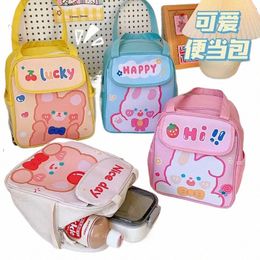 new Cute Lunch Bag for Girls Carto Rabbit Oxford Cooler Bags Kawaii Thermal Breakfast Box Portable Picnic Travel Lchera 2022 D7QL#