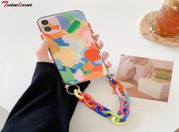 Tobe Graffiti Bracelet Phone Cases for iphone 11 pro max X XS XR 7 8 Plus SE 2020 12 mini Colourful Chain Soft5769019