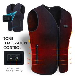 Clothings Winter USB Heated Vest 3speed Adjustable Temperature Selfheating Vest Washable Sleeveless Heating Jacket for Outdoor Sport