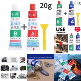 2024 65/20G AB Metal Repair Glue Tools Heat Resistance High Strength Cast Iron Bonding Cold Weld Metal Repair Adhesive Glue Agent