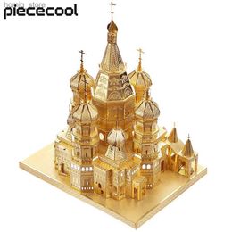 3D Puzzles Piececool 3D Metal Puzzle Saint Basils Cathedral Model Building Kits for Adult Teen Jigsaw Toys DIY Set Y240415