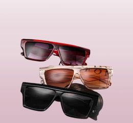 Oversized Womens Fashion Square Sunglasses Designer Flat Top Big Frame Clear Shades Men High Quality Glasses Uv4004664469