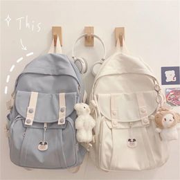 Backpack Simplicity Harajuku Ulzzang College Student School Bag For Teenager Korean Ins Large Capacity Girl's Women's Travel