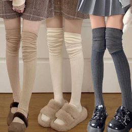 Sexy Socks 1/2pairs Womens Thigh High Stockings Winter Thermal Warm Over The Knee Legging Female Trendy Casual Long Socks Tube Stockings 240416