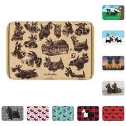 Carpets Vintage Scottie Dog Front Door Floor Entrance Mat Scottish Terrier Kitchen Bath Doormat Living Room Carpet Rug Toilet Footpad