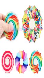 Double-Sided Spinner Colourful Fingertip Spinning Top Rainbow Colour Hand Spinners Toy Gift6599167