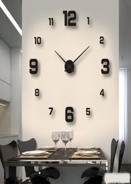 Wall Clocks 2021 Modern Design Large Clock 3D DIY Quartz Fashion Watches Acrylic Mirror Stickers Living Room Home Decor Horloge7021158